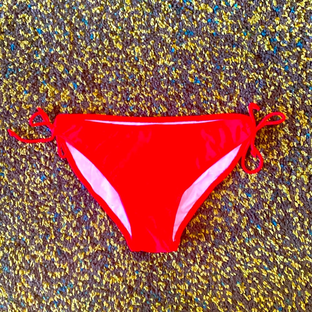Red tie bikini bottom